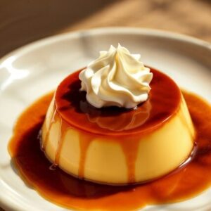 Flan con crema
