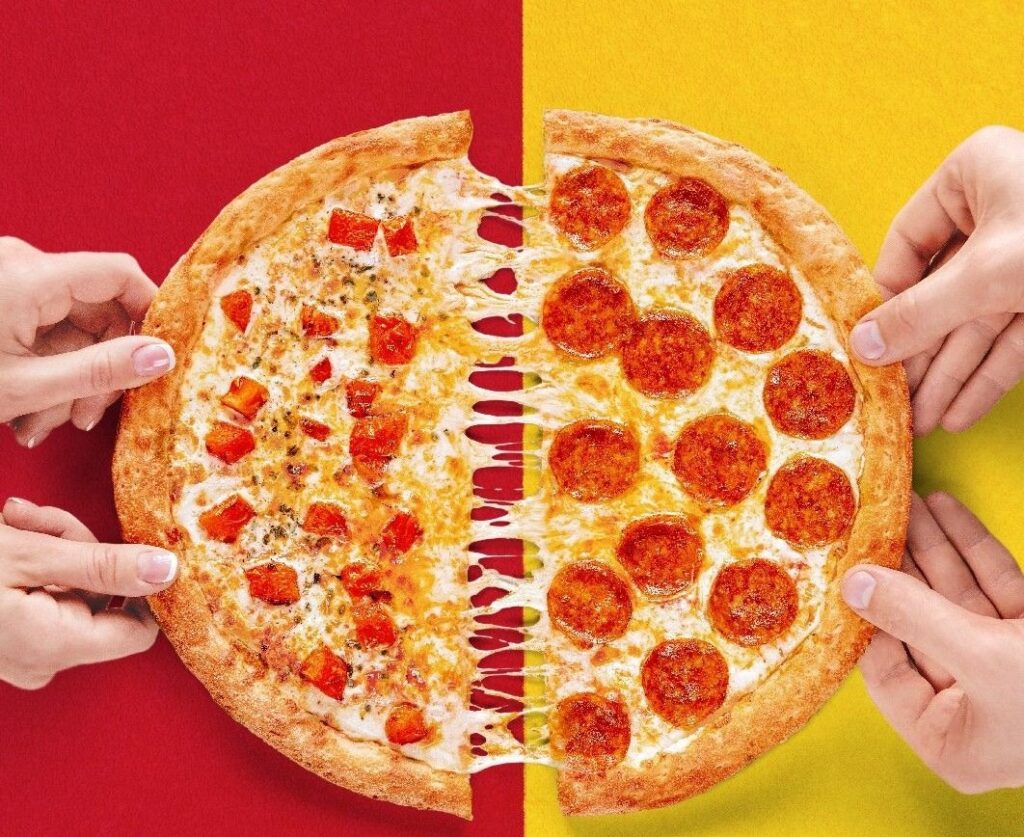Pizza Mitad y Mitad
